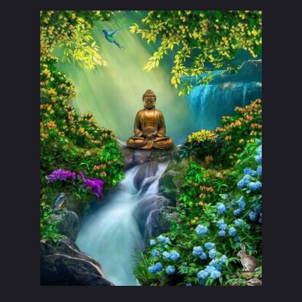 Very detailed Buddha serenity picture